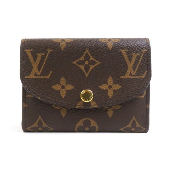 Auth LOUIS VUITTON Monogram Coin Purse Case Brown/Pink - Picture 1 of 8
